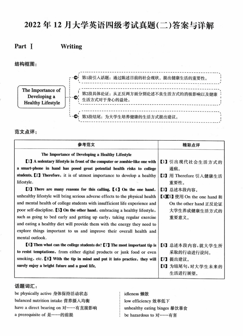 2022.12英语四级解析第2套